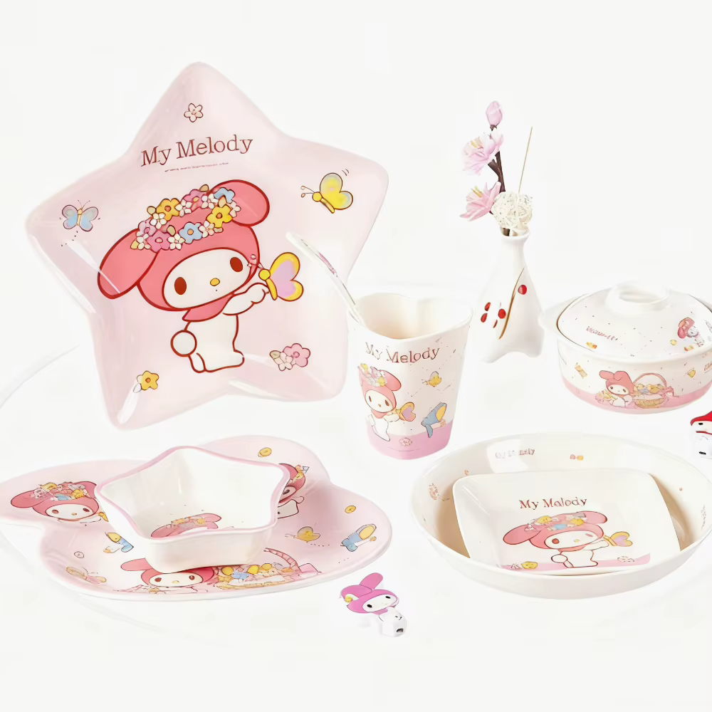 Sanrio vaisselle ma mélodie assiette à salade Ramen bol à soupe dessin animé enfants