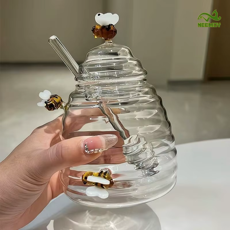 Réservoir en verre nid d'abeille