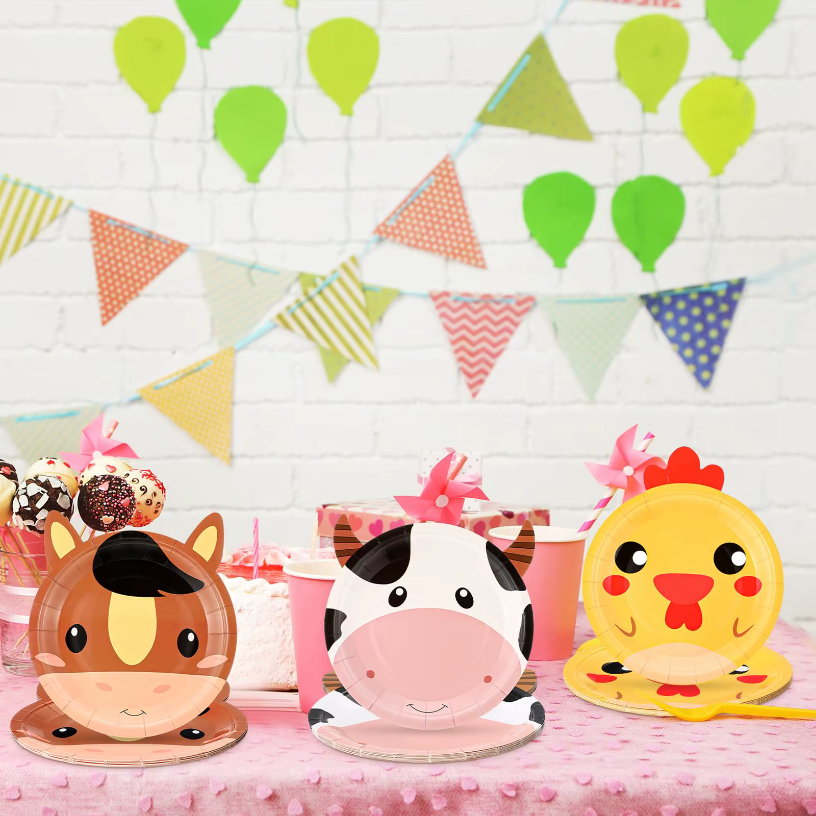 Assiettes en forme d'animaux de ferme