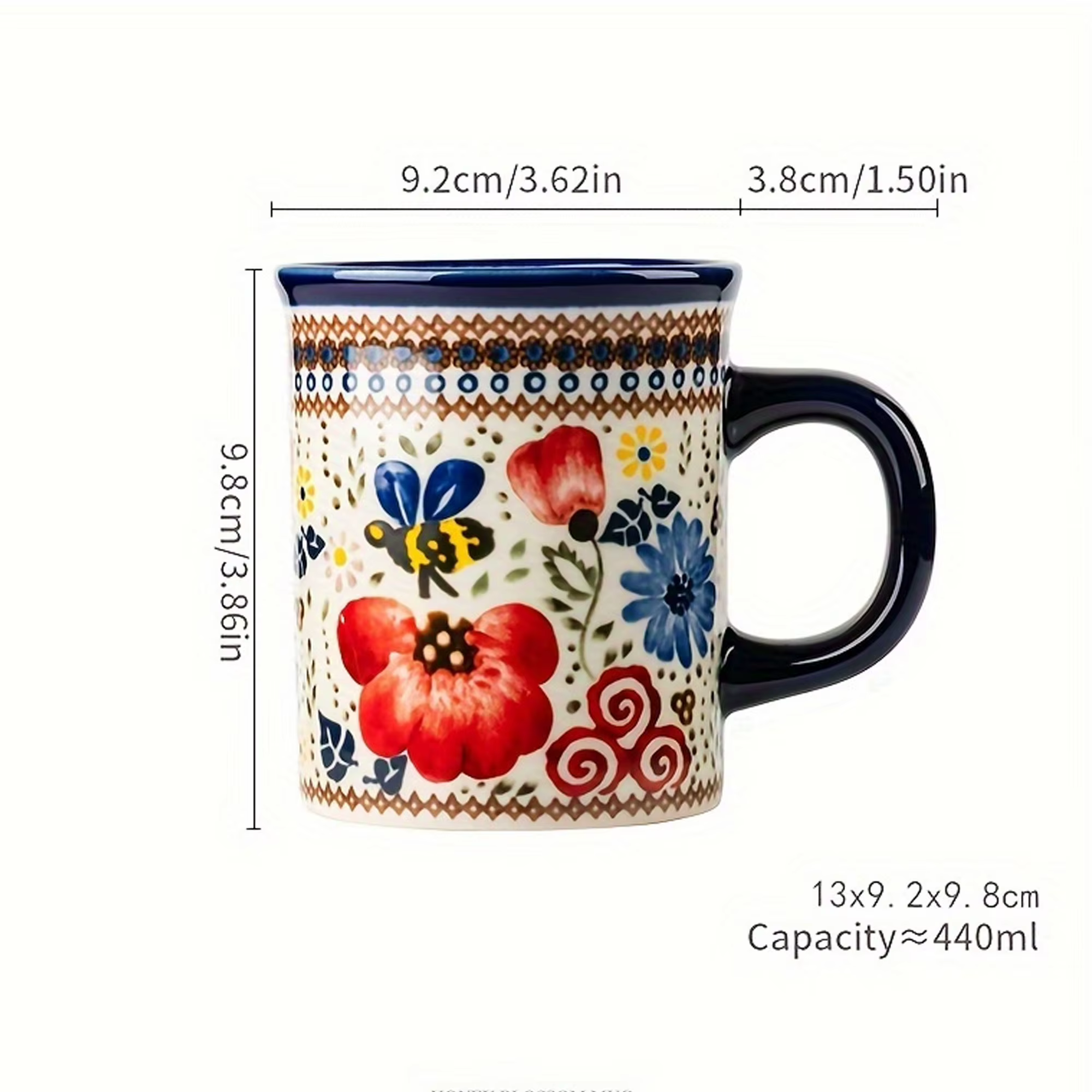 Mug en céramique de style bohème
