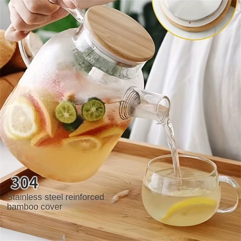 Théière en verre de grande capacité 1L/1