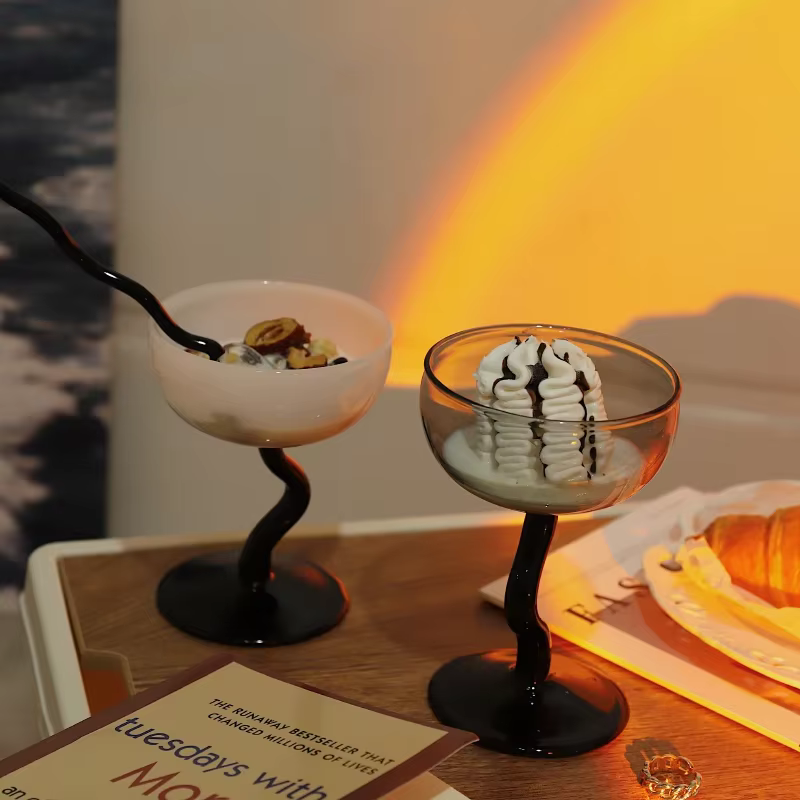 Bol rond gobelet Dessert tasse en verre