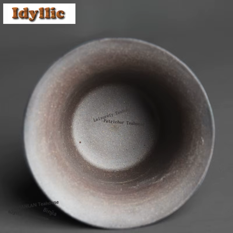 Gaiwan Sancai Noir et Or 150 ml en Céramique Fumée