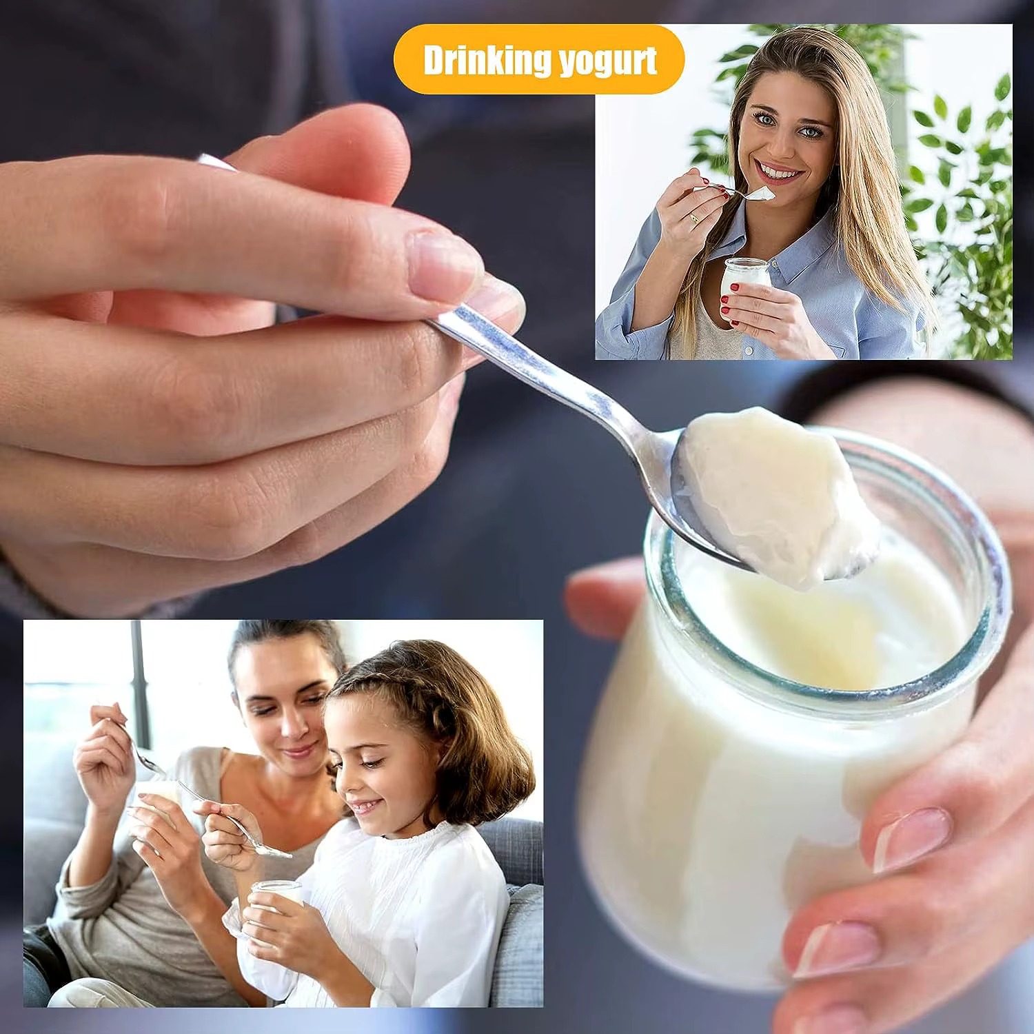Pots en verre transparent de 4oz avec couvercles en PE