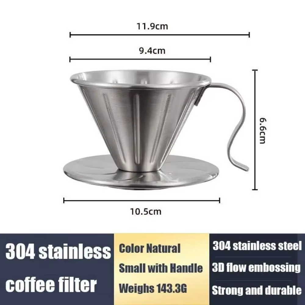 Nouveau V01 V02 goutteur de café Barista verser sur acier inoxydable filtre