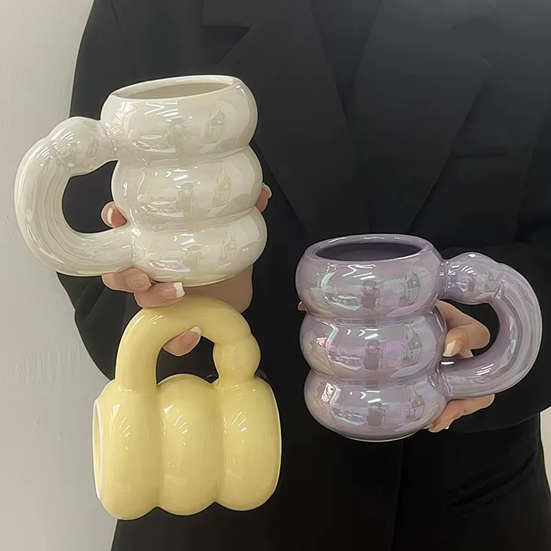Tasse potelée en céramique de 420ml