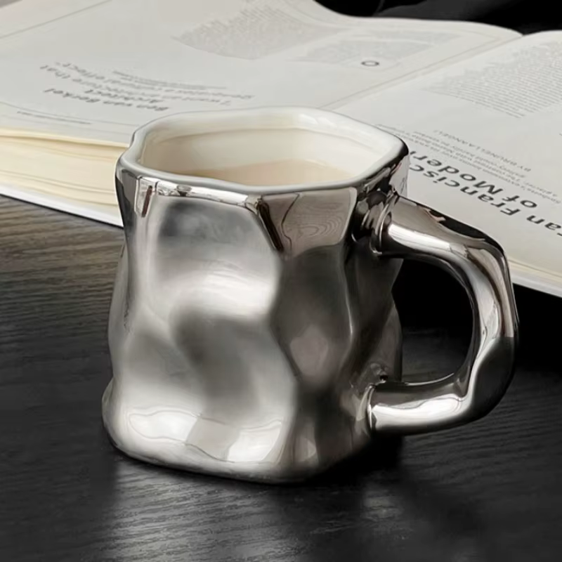 Tasse à café en céramique dénoyautée irrégulière créative 30ml thé de l'après-midi Dessert