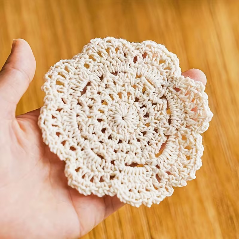 Sous-verres bohème en Crochet à fleurs