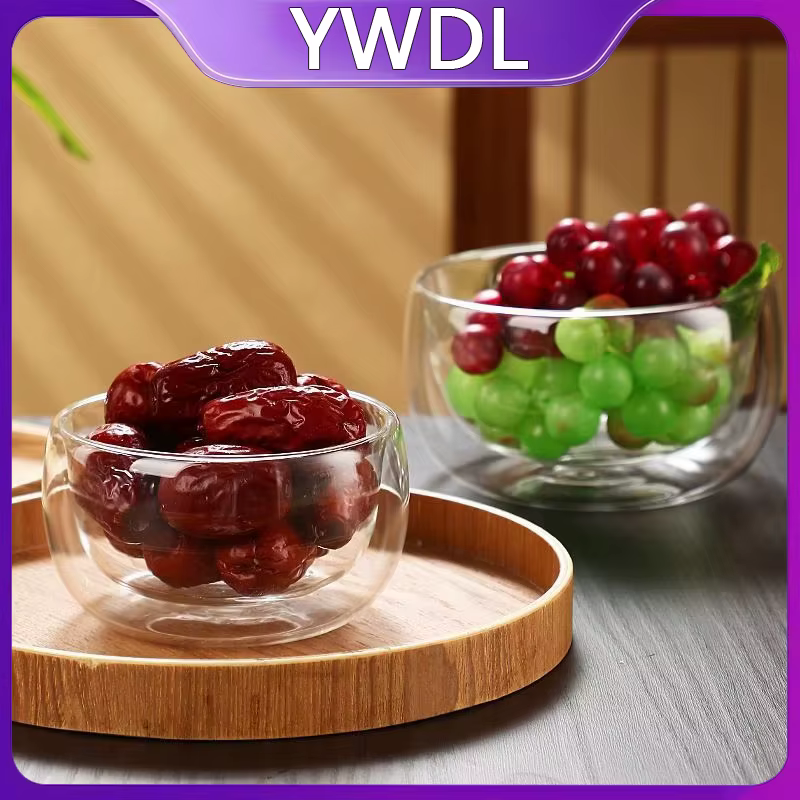 Bol en verre double couche transparent YWDL 300/500ml