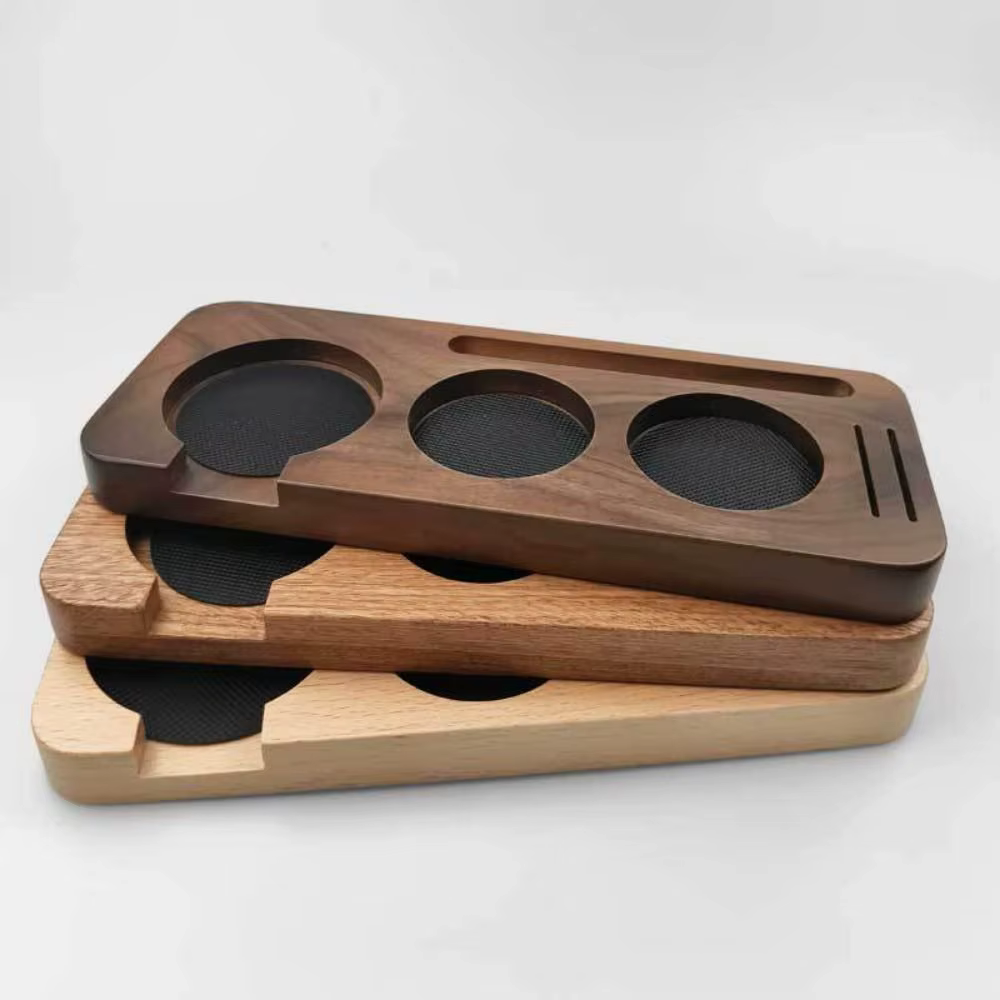 Station de bourrage de café en bois 51/58mm