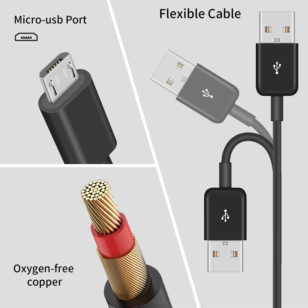 Câble de charge micro USB, 4 ports, répartiteur, prise en charge du diviseur de données