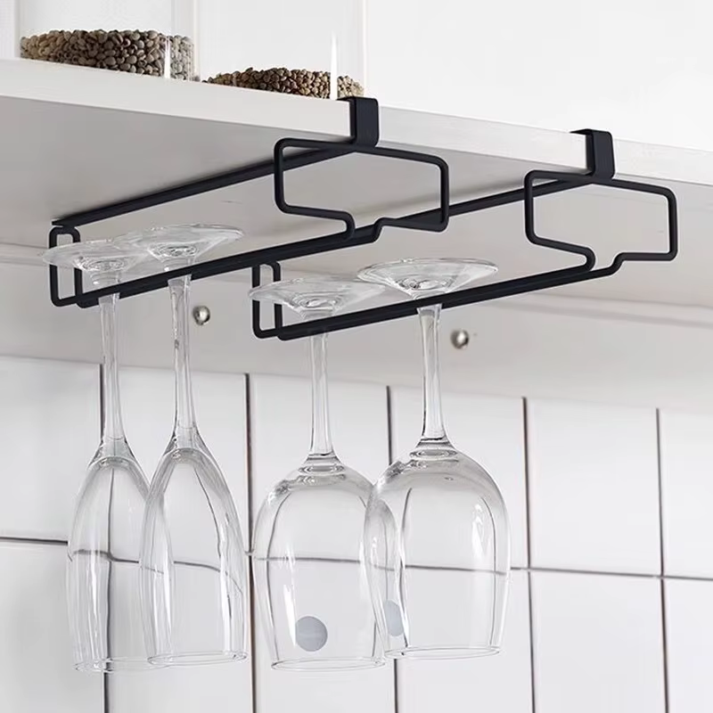 Support de rangement suspendu pour verres à vin rouge