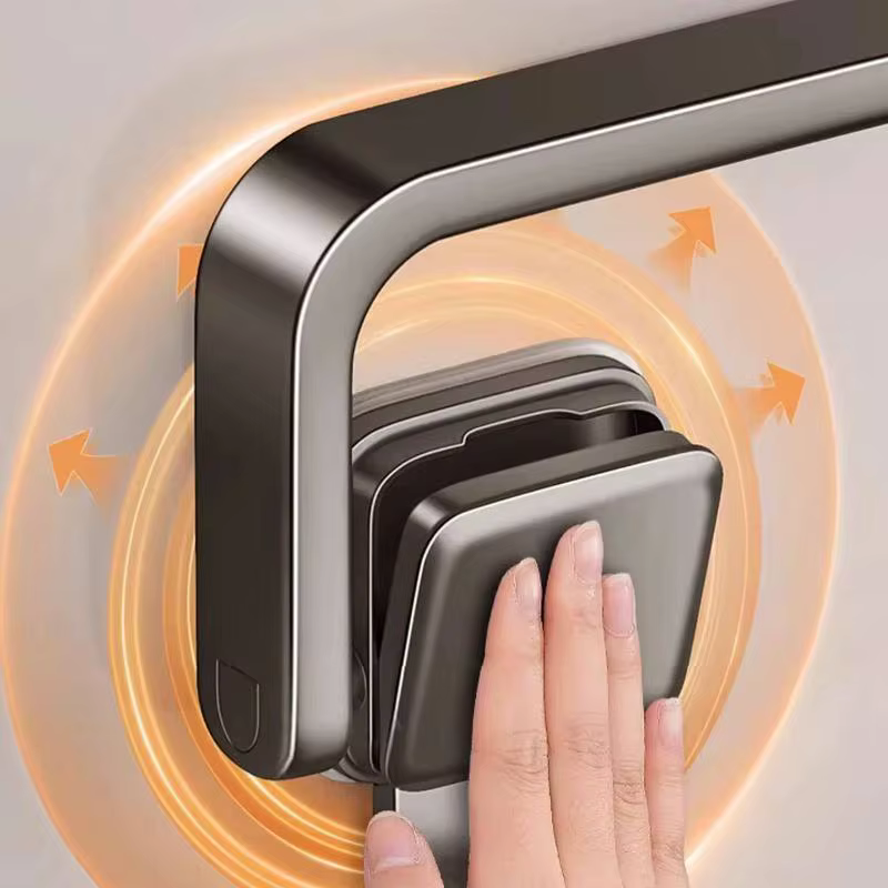 Porte-serviettes mural pliable à ventouse sans perçage