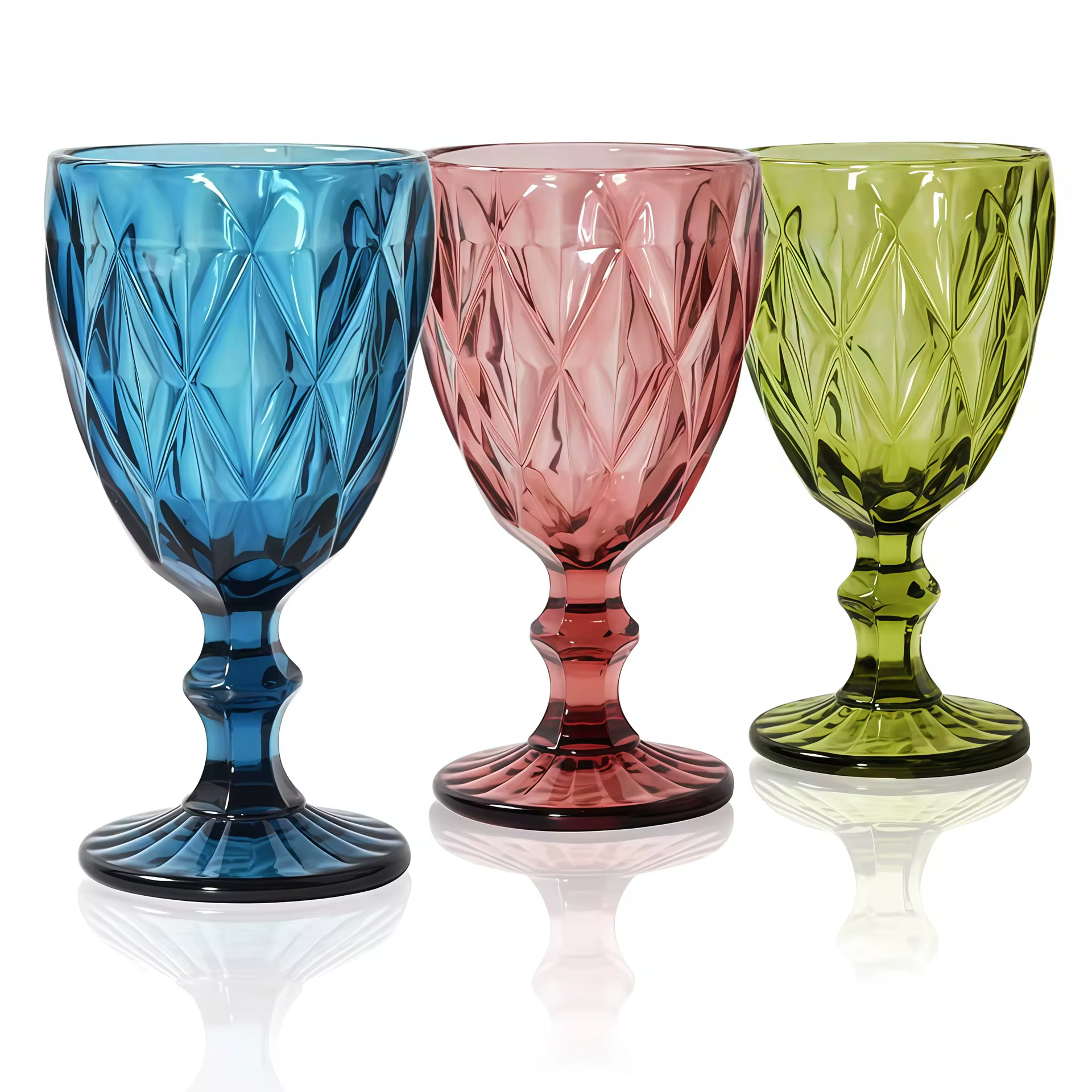 Verre à vin européen en relief