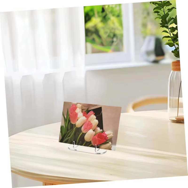 Support de cadre photo en acrylique transparent / Support d'affichage multifonctionnel / Base d'affichage pour assiettes, photos et figurines