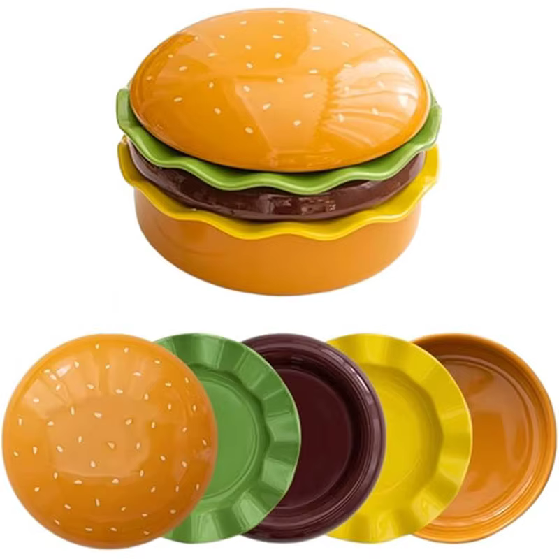 Mini assiette à dîner à Hamburger à 6 couches
