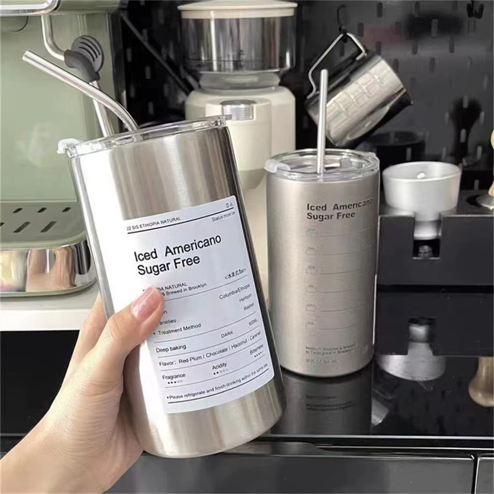 Tasse à café Portable en acier inoxydable de 600ml