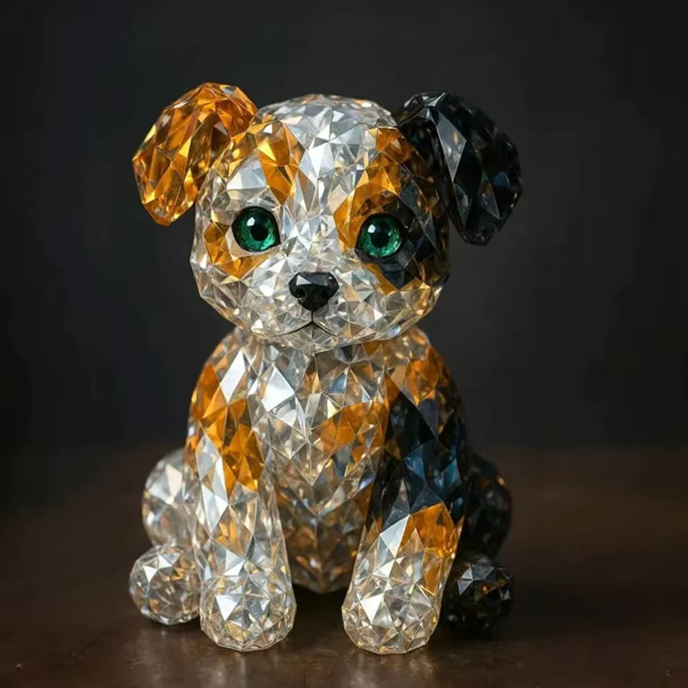 Figurine d'animal en cristal faite à la main