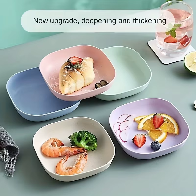 Ensemble d'assiettes à fruits et à desserts réutilisables