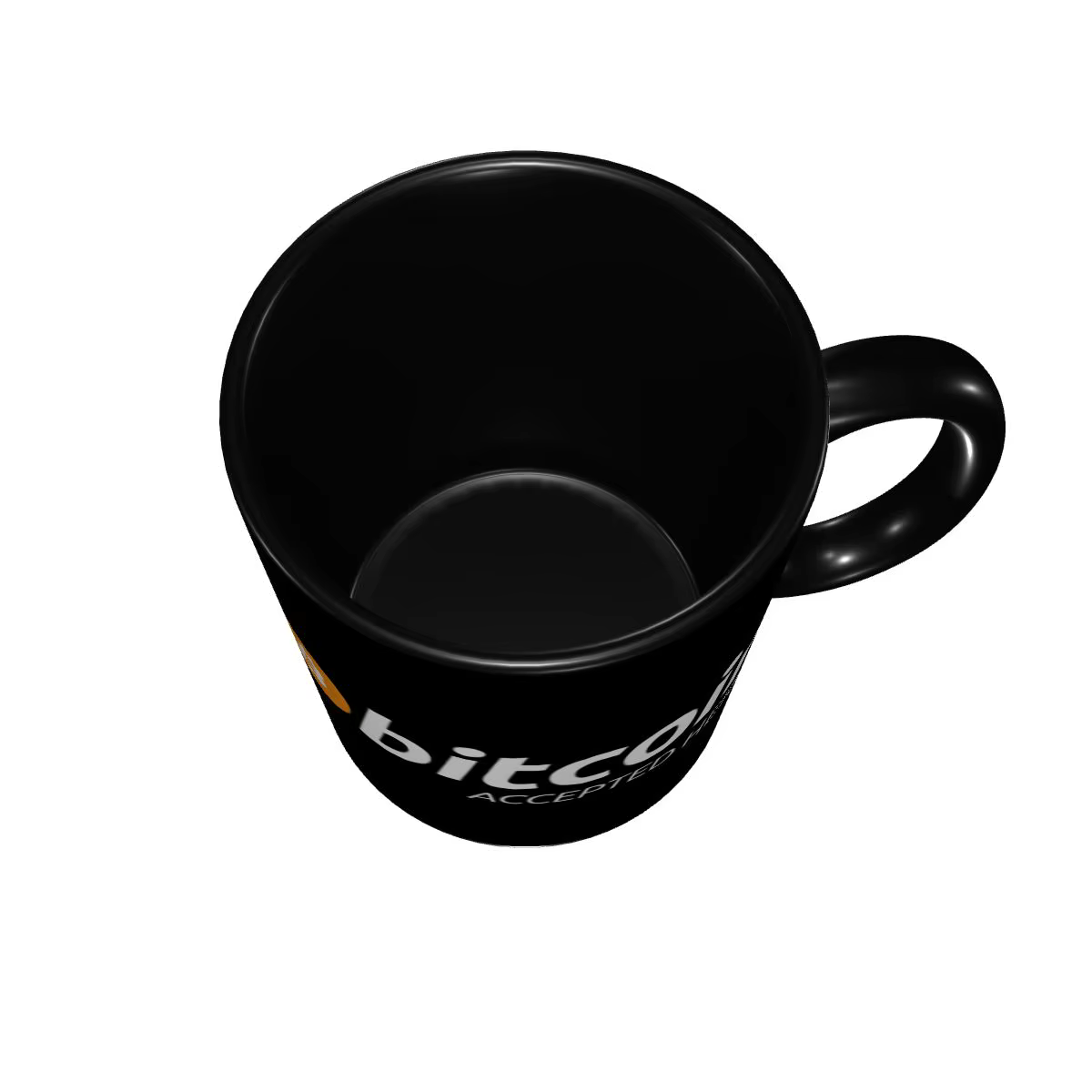Bitcoin accepté ici tasse à café bricolage personnalisé en céramique thé lait
