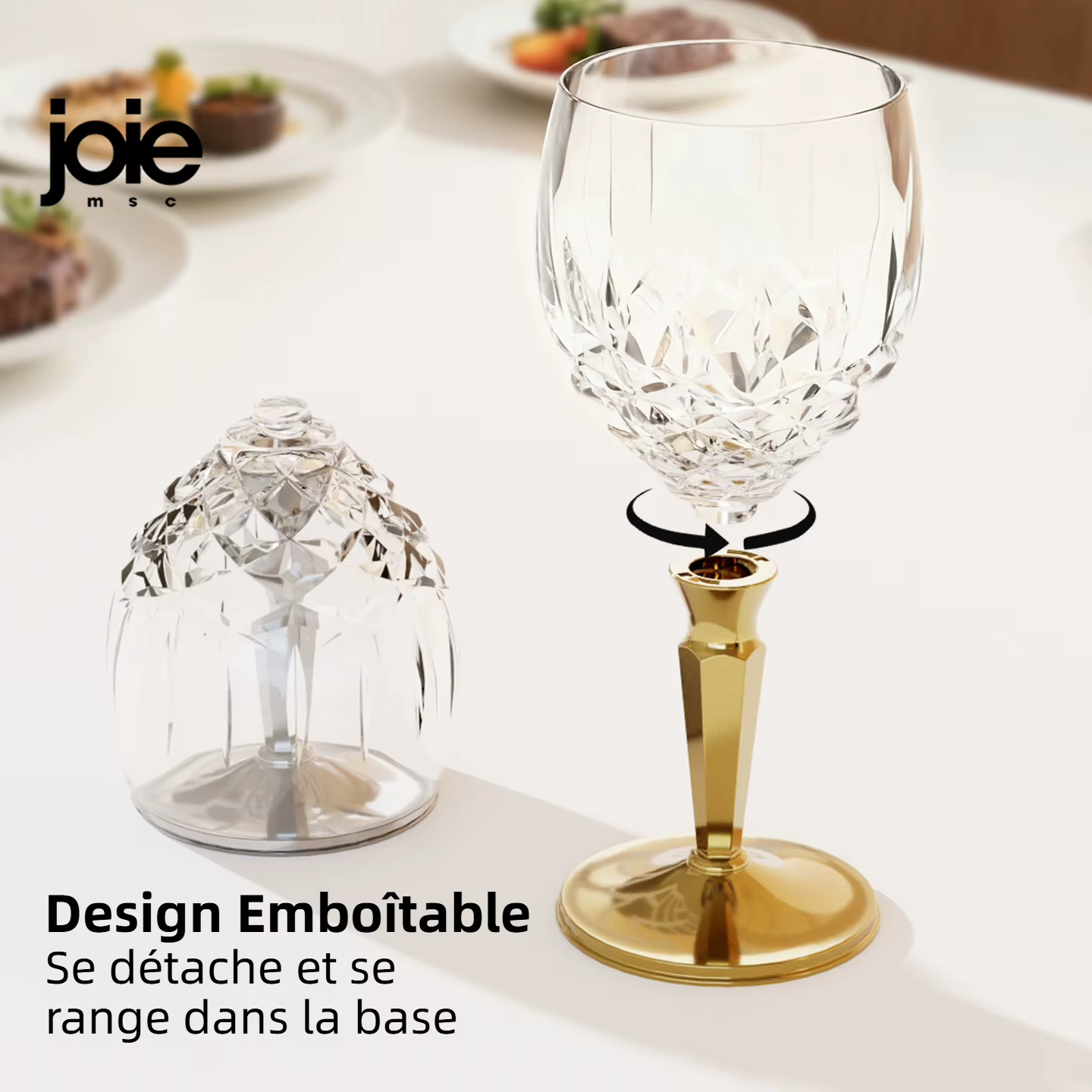 Joie Verre à vin portable incassable Gobelet PCTG