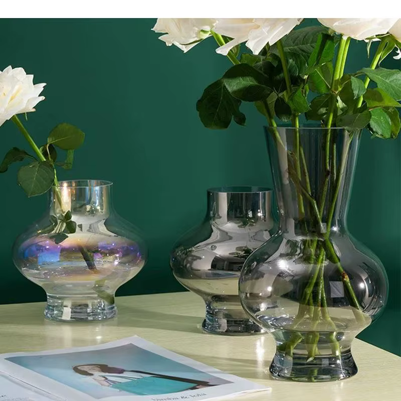 Vase en verre dégradé coloré
