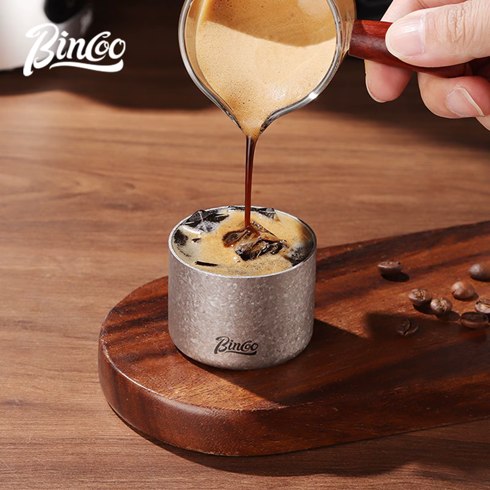 Accessoire de brûleur secondaire en titane pur Bincoo – Cafetière Moka en acier inoxydable à 3 valves