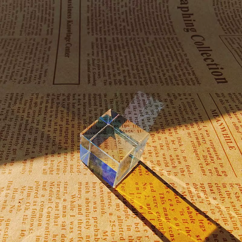 Prisme Dichroïque en Verre, Prisme X-Cube pour Faisceau Photographique, Mathiation, Accessoires de Photographie, Micro Paysage, Cadeaux, Lumière Mignonne