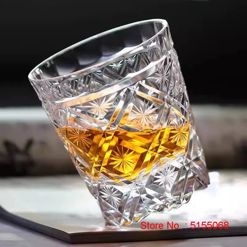 K9 verres à vin en cristal sculpter fleurs
