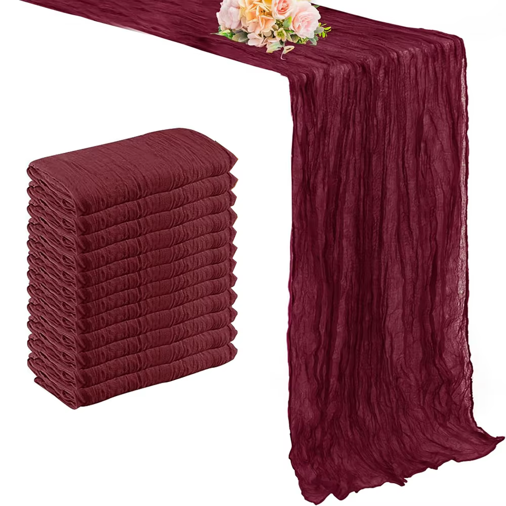 Chemin de Table en gaze transparente style Boho