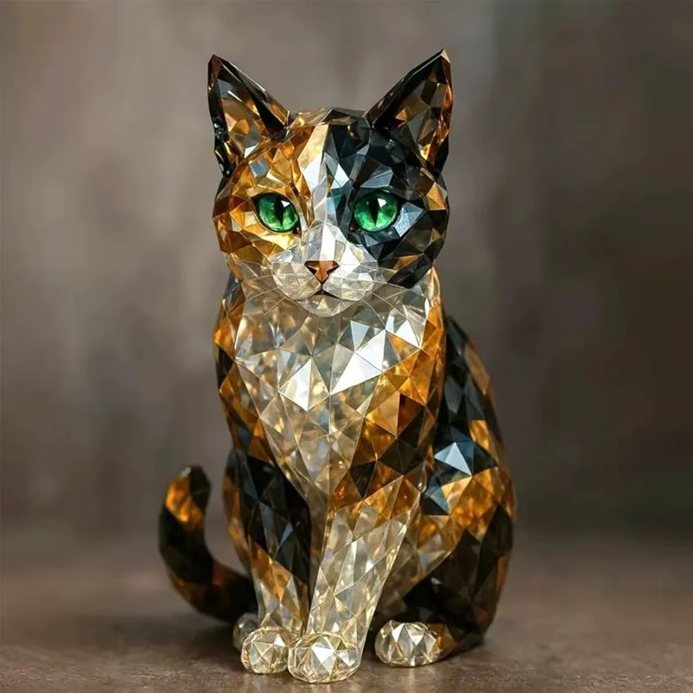 Figurine d'animal en cristal faite à la main