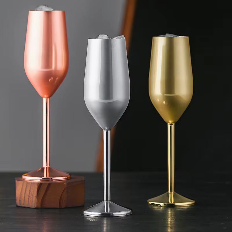 Flûte à Champagne en acier créative