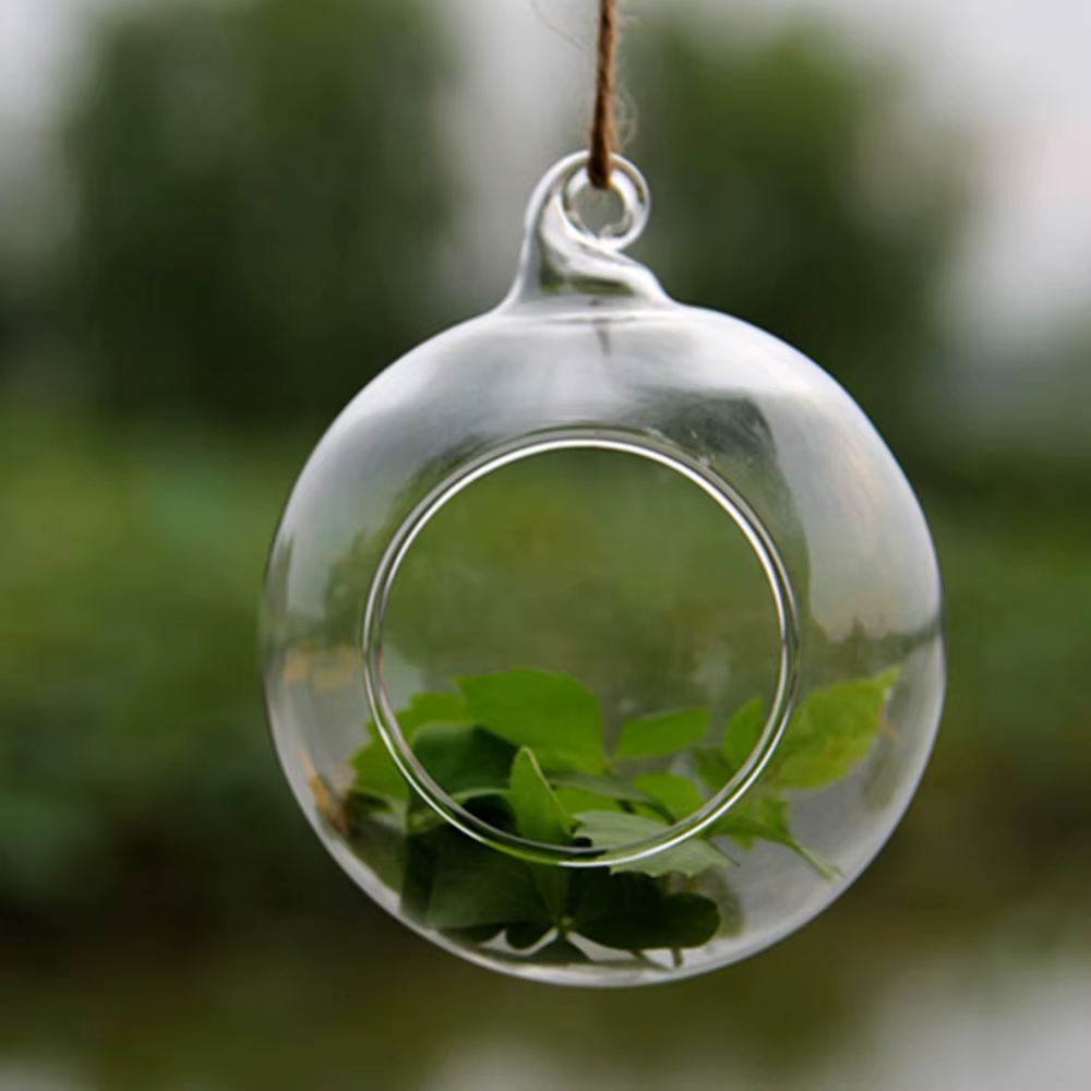 Boule creuse en verre pour bougie