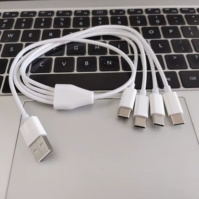 Multi 4 en 1 USB C Long Chargeur Câble Cordon De Charge Plusieurs Ports De Charge Câble Connecteur De Type C pour Téléphones Portables