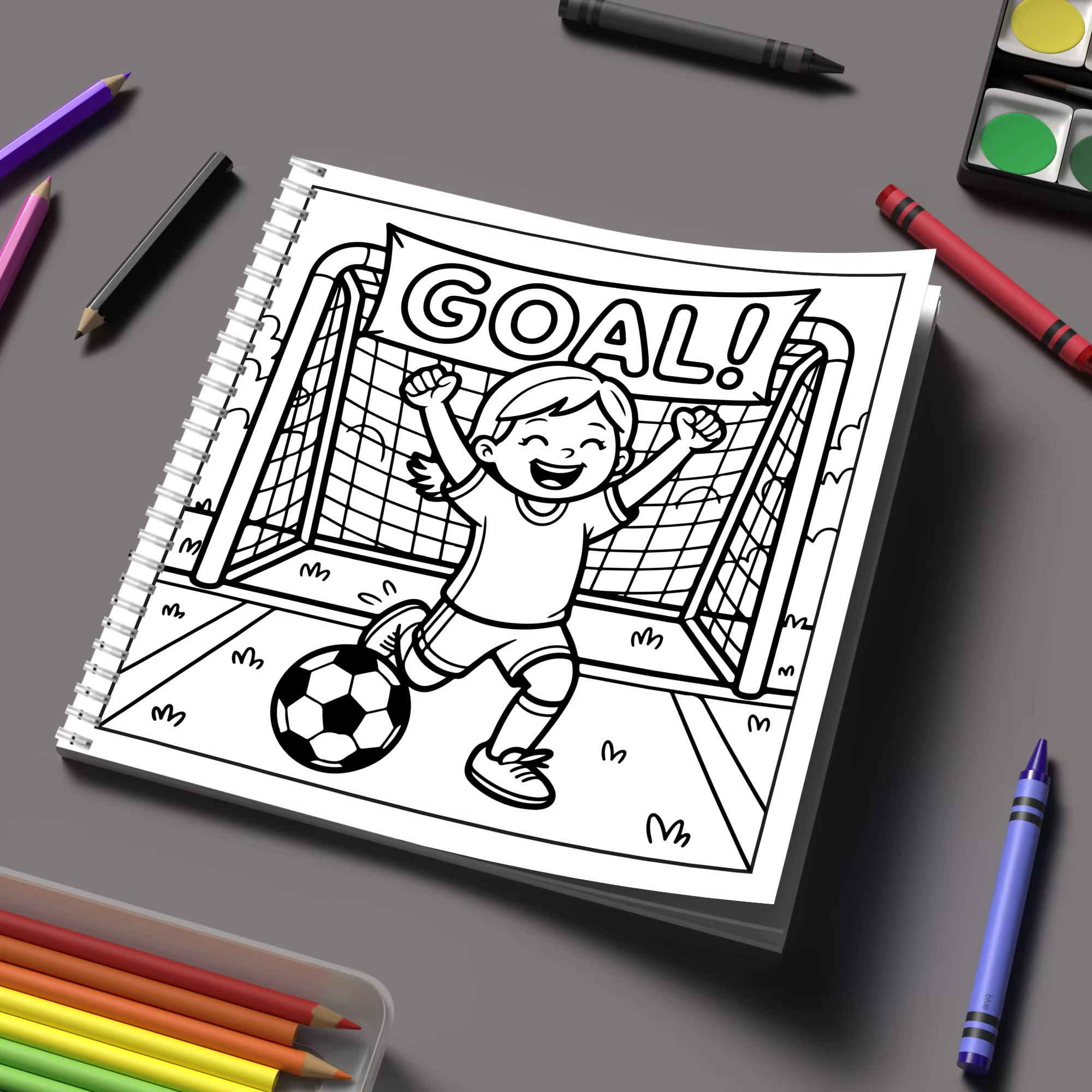 Livre de coloriage pour adultes Easy Soccer Bold-easy Patterns, livre de dessin mignon, cadeau idéal pour un anniversaire, la rentrée scolaire, fournitures artistiques