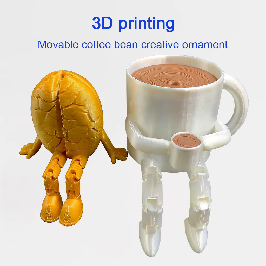 Ornement créatif en forme de grain de café imprimé en 3D