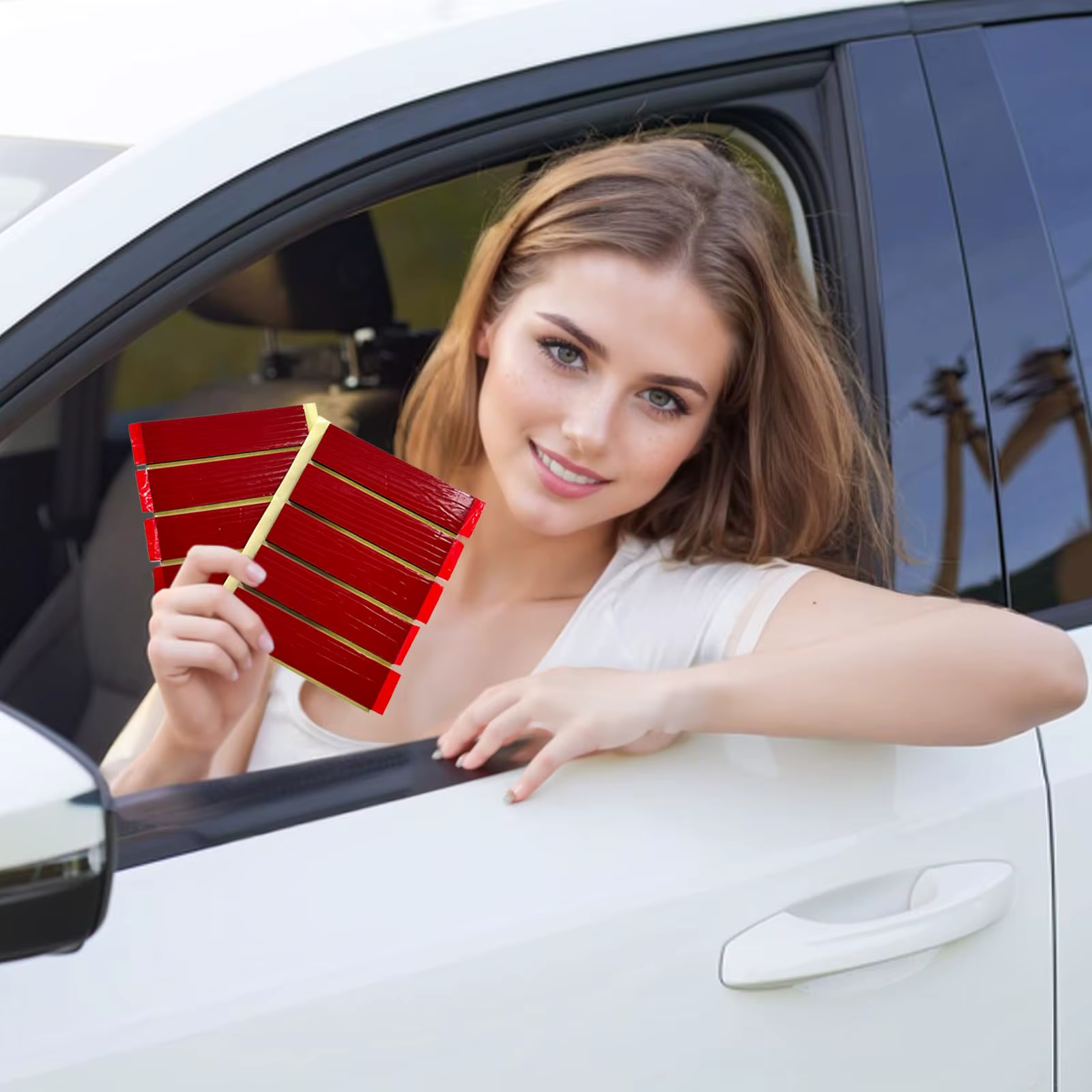 Tampons adhésifs pour plaque d'immatriculation XTRA-THICK, tampons adhésifs Double face Extra résistants et robustes pour plaques d'immatriculation de véhicule, voiture, moto