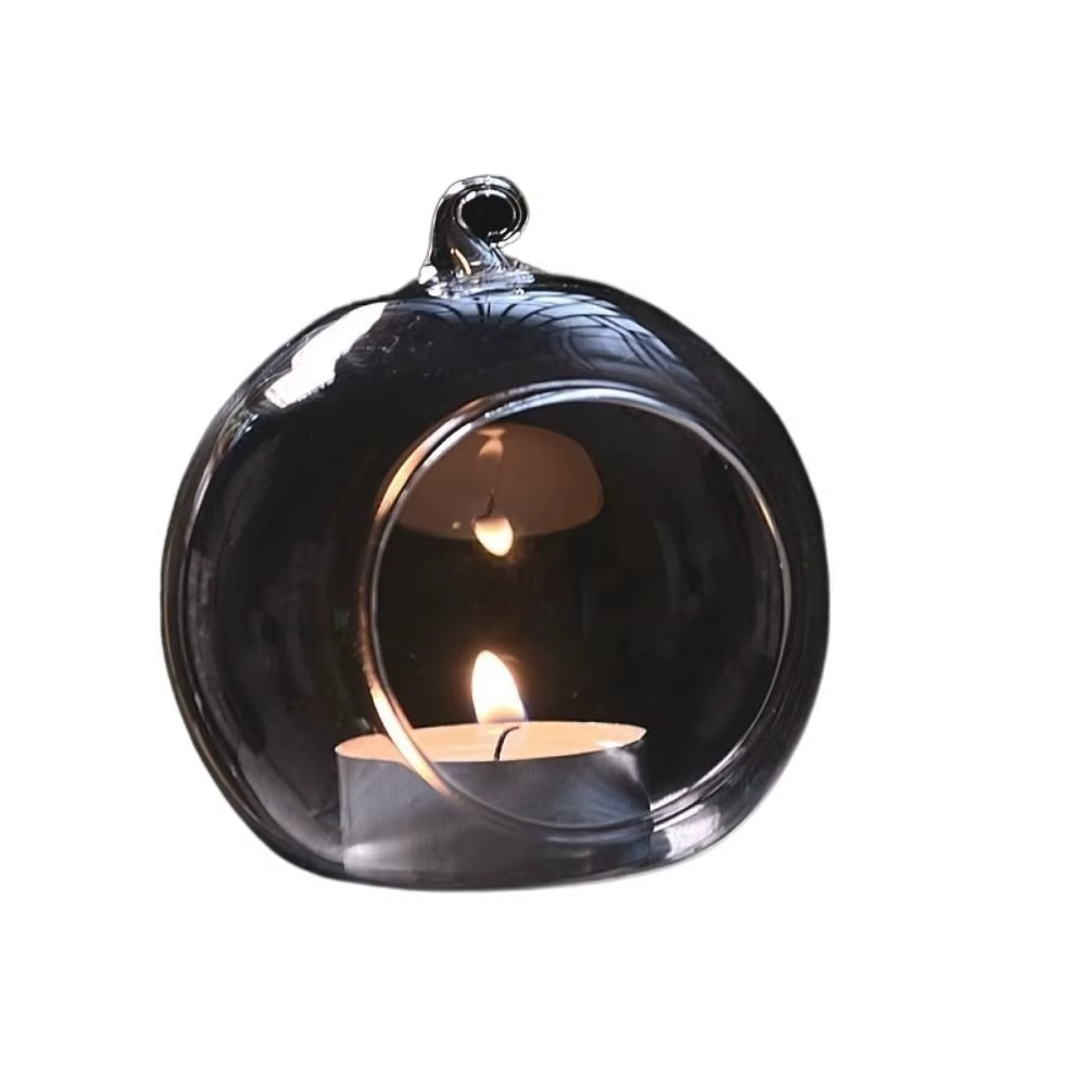 Boule creuse en verre pour bougie