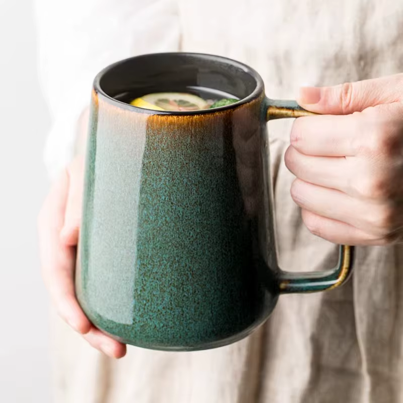 Mug à café géant en céramique de 700 ml/24 oz : Tasse à thé chinoise idéale pour l'eau