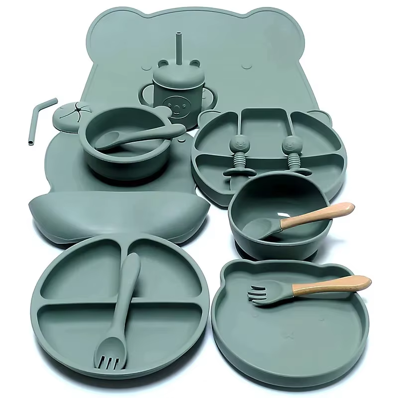 Ensemble d'ustensiles en silicone pour enfants