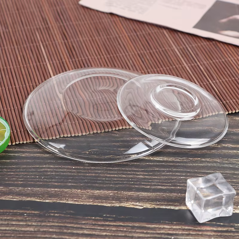 Soucoupes en verre transparent résistant à la chaleur de type C pour tasses à thé