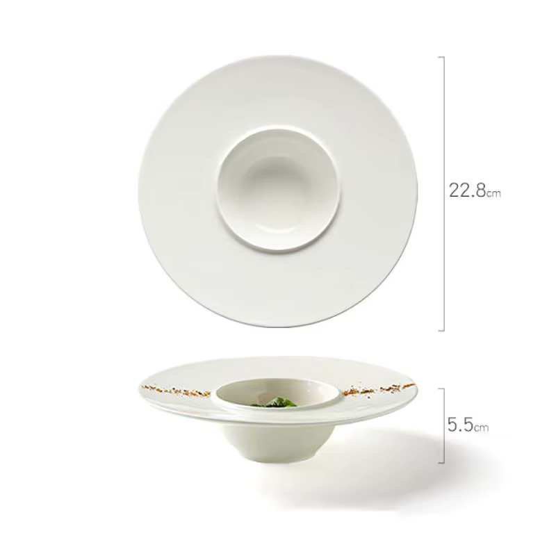 Assiette à dîner ronde en céramique