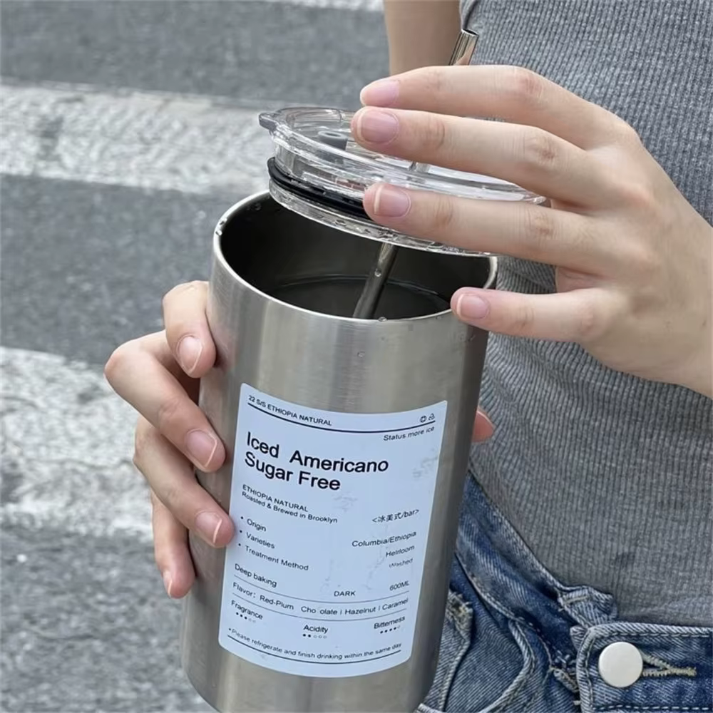 Tasse à café Portable en acier inoxydable de 600ml