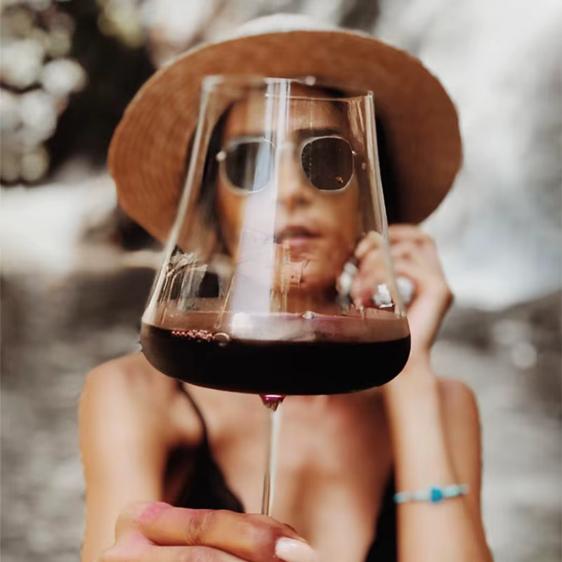JINYOUJIA Verre à vin de Bourgogne volcanique de grande capacité 1000 ml