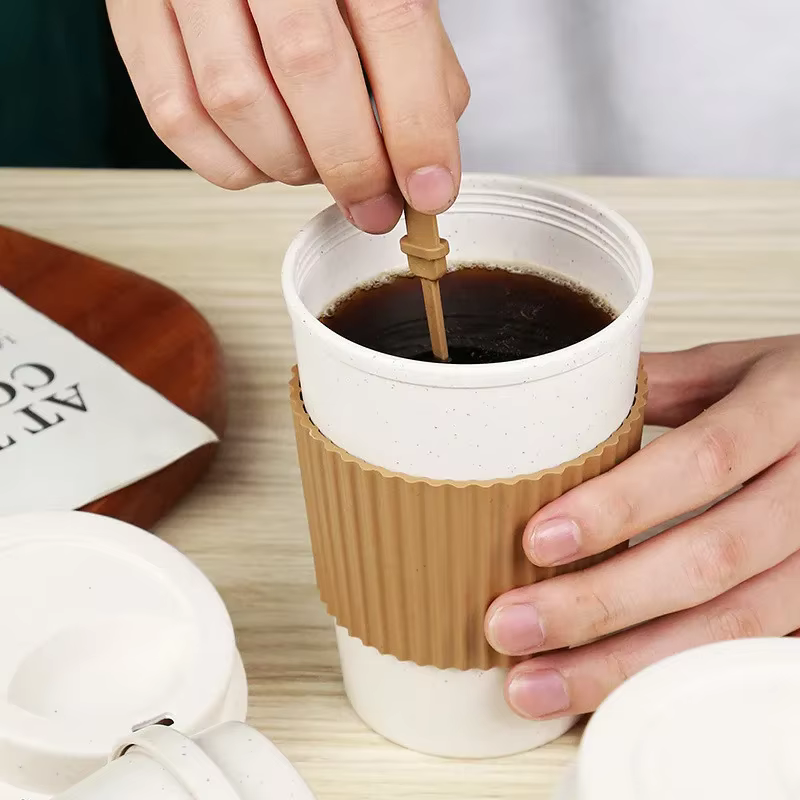 Tasses à café avec couvercles de 450ML