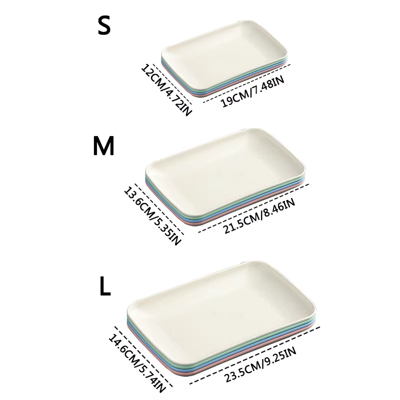 Ensemble de 4 assiettes en paille de blé