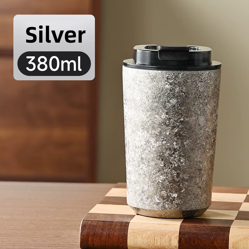 Tasses en titane tasse à café Double paroi Titan Thermos 380ML 12OZ thé bière lait tumblr isolé sous vide termos thermo