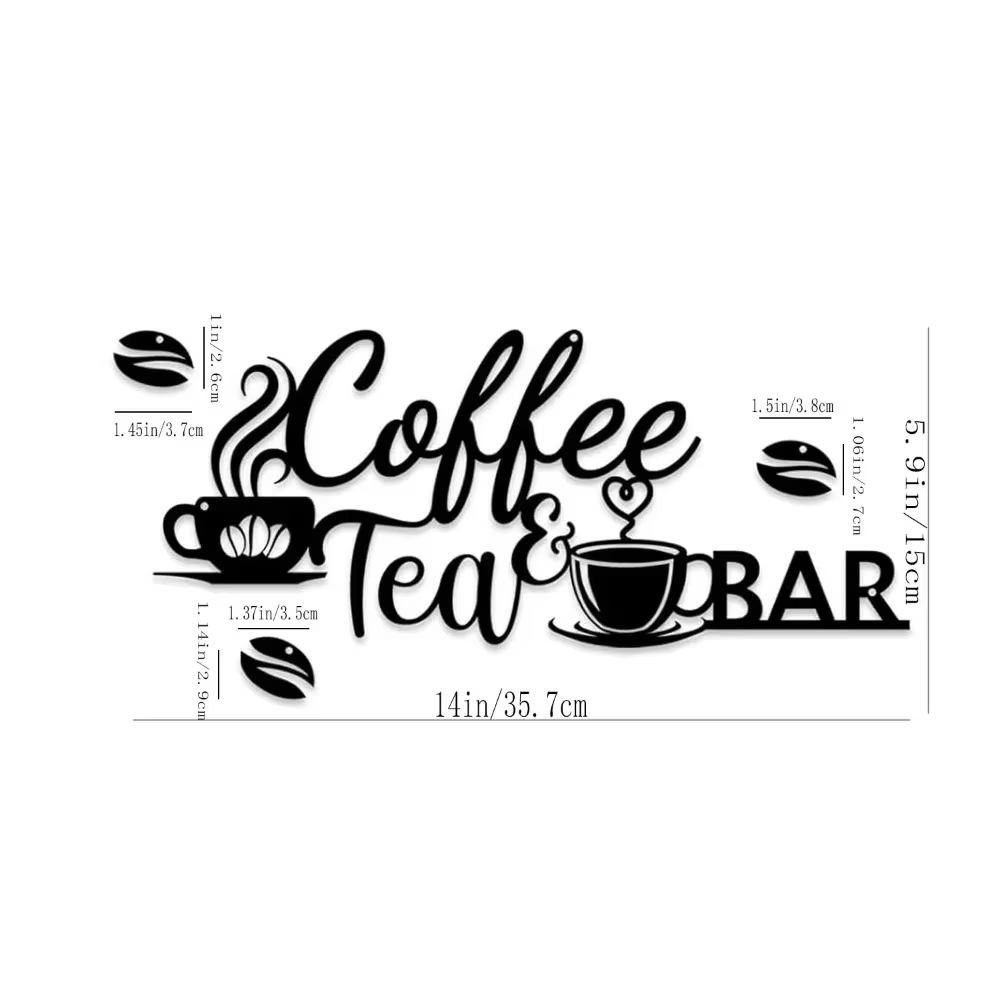 Panneau de Bar à café en métal