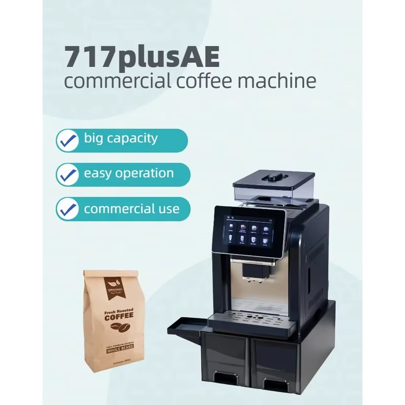 Machine à café électrique commerciale CE, machine à expresso 19 bars, machine à expresso entièrement automatique avec moulin à café