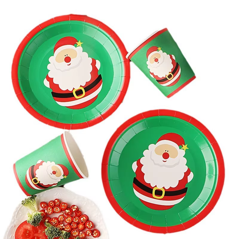 Vaisselle jetable pour fête de noël